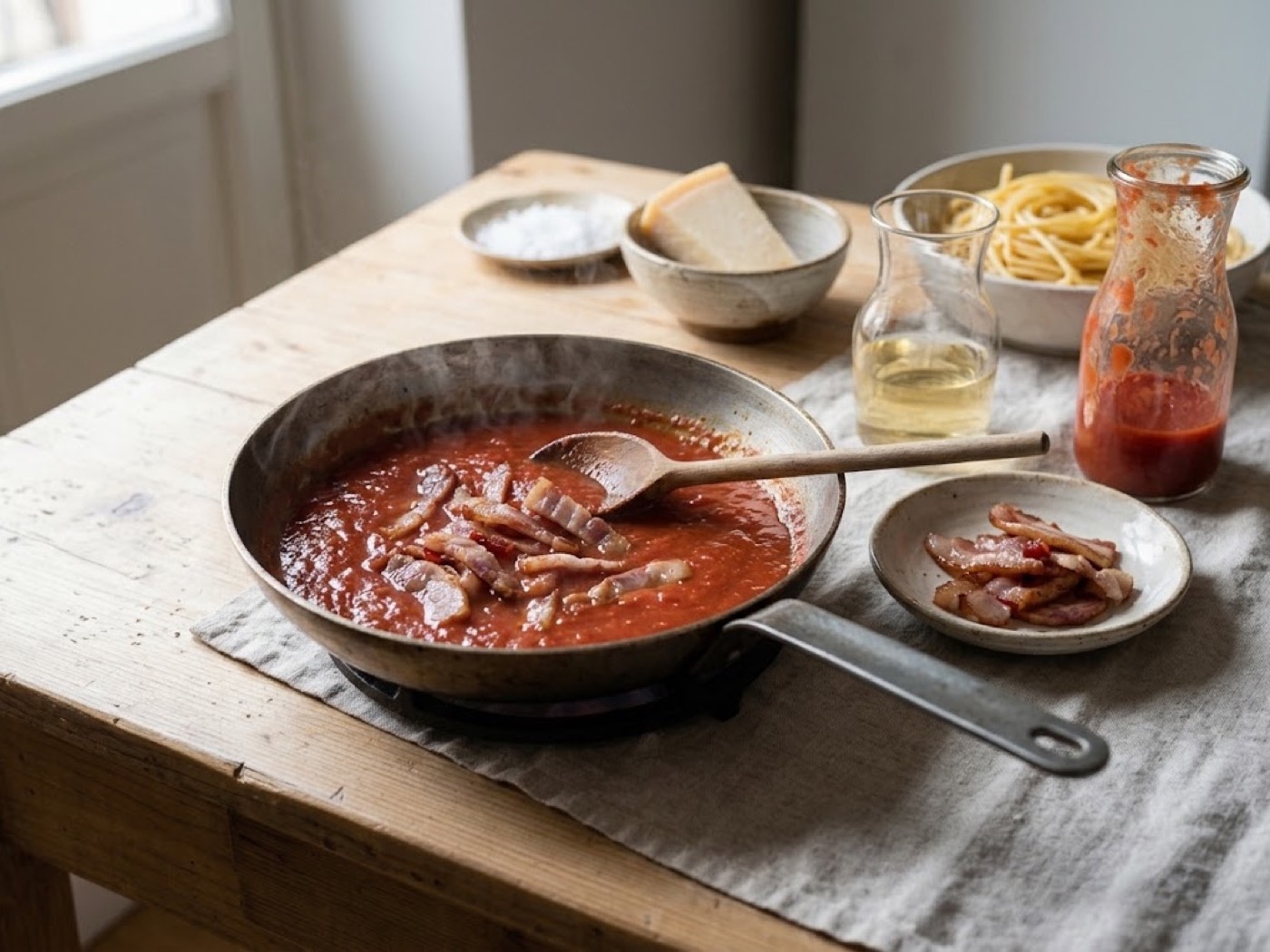 Pasta alla Amatriciana, passaggio 3