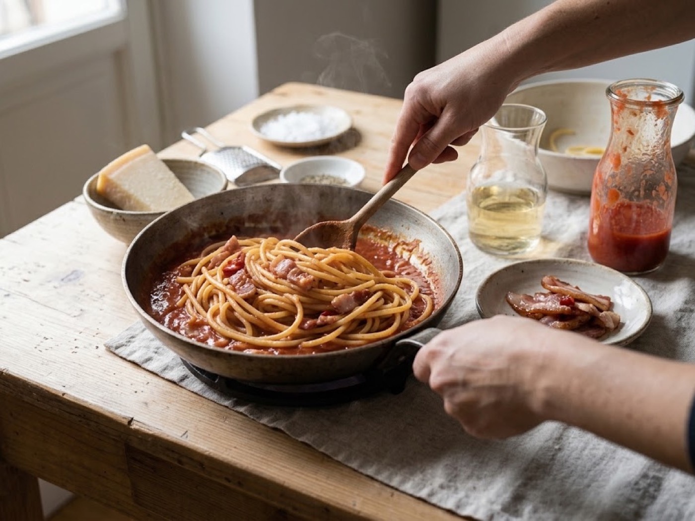 Pasta alla Amatriciana, passaggio 4