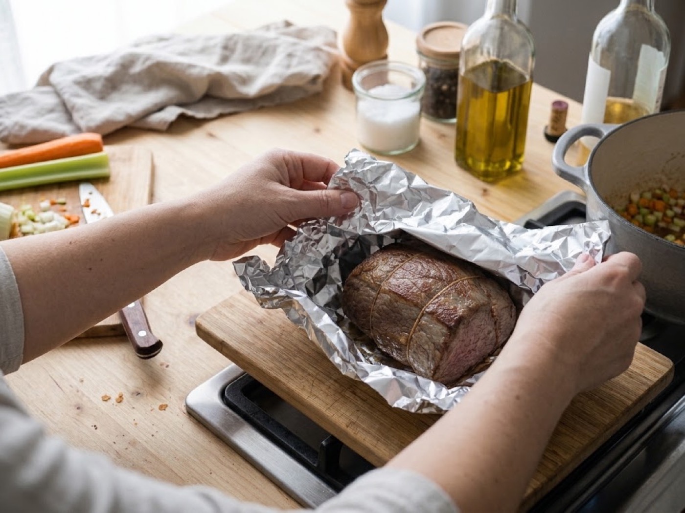 Roast beef in pentola, passaggio 4