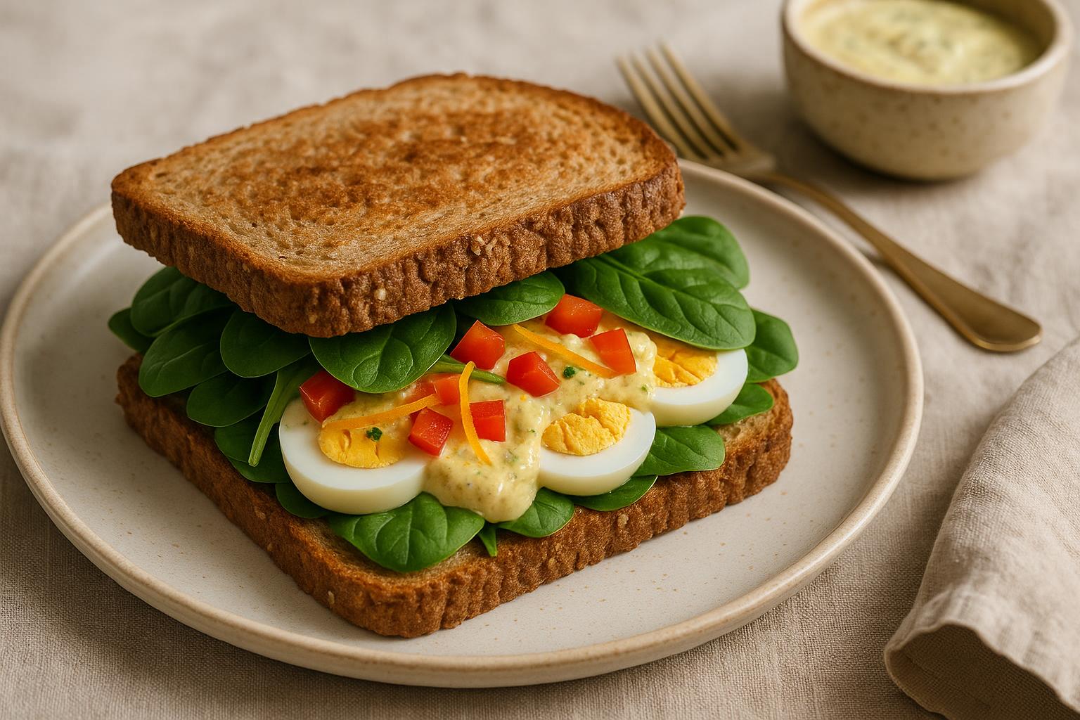 Sandwich con salsa al curry