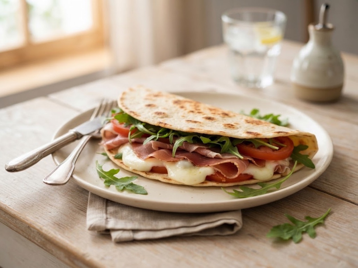 Piadina Prosciutto e Stracchino