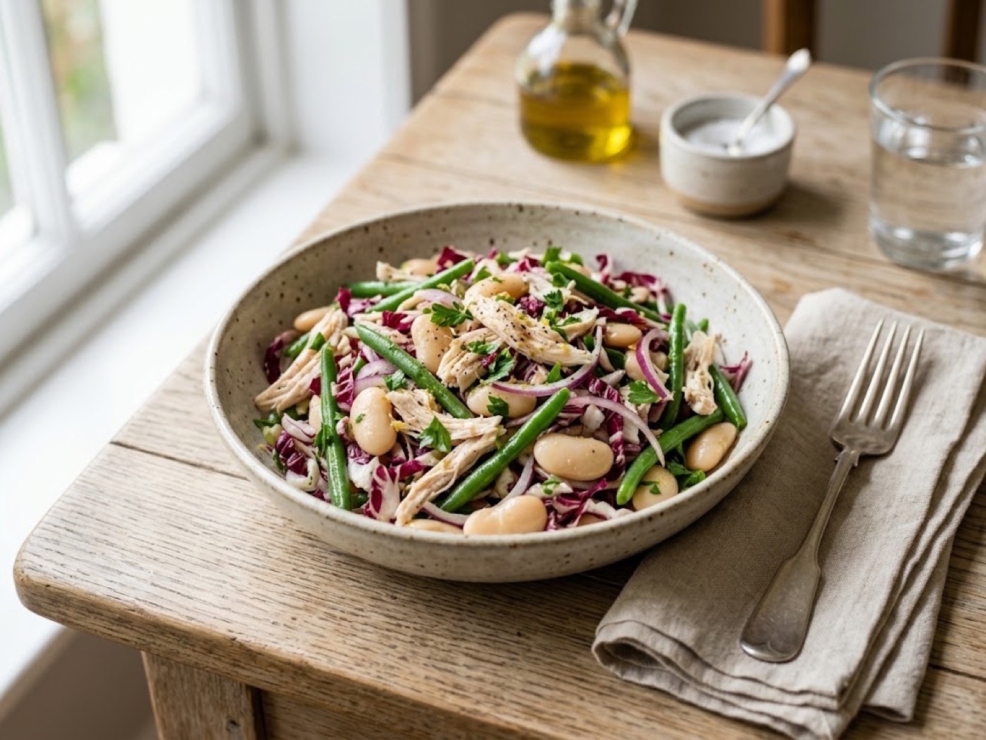 Insalata di pollo e fagioli