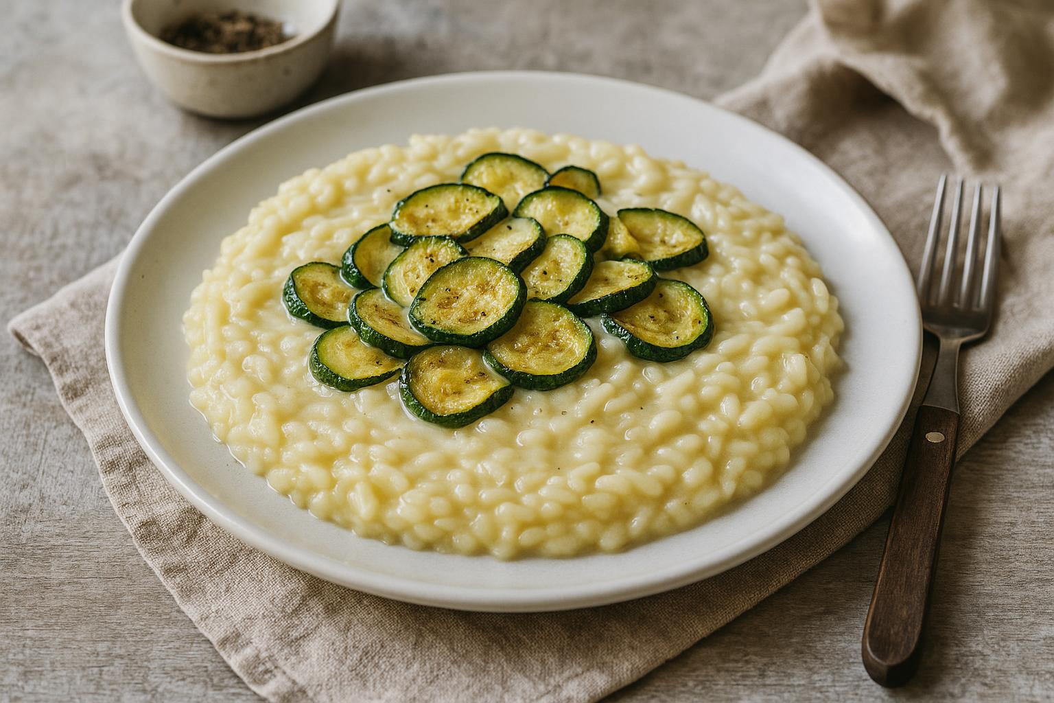 Risotto zucchine e scamorza