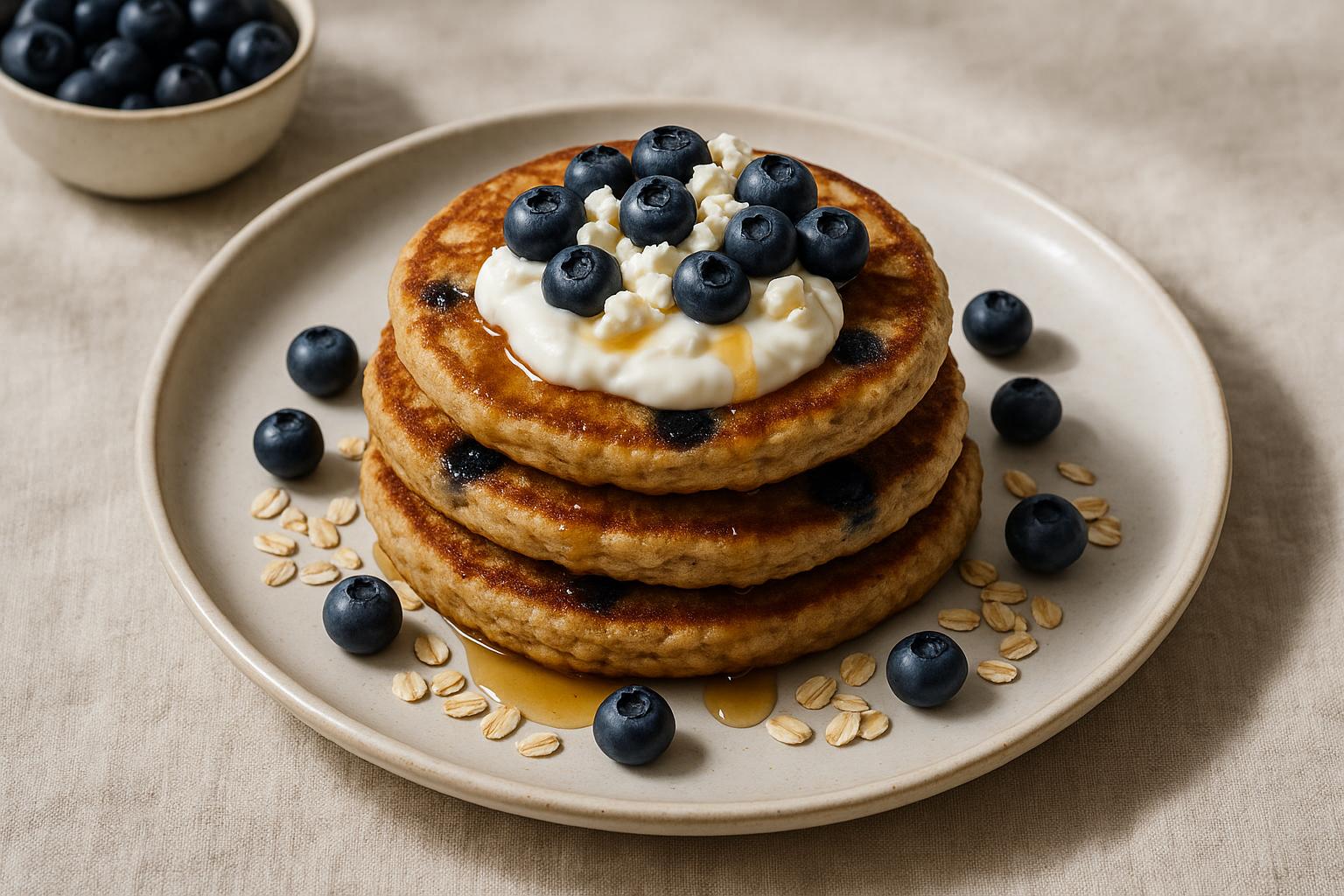 Pancake avena e mirtilli