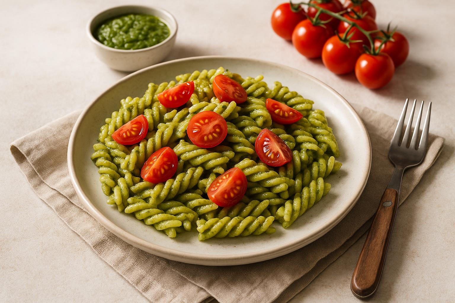 Pasta pesto e pomodorini