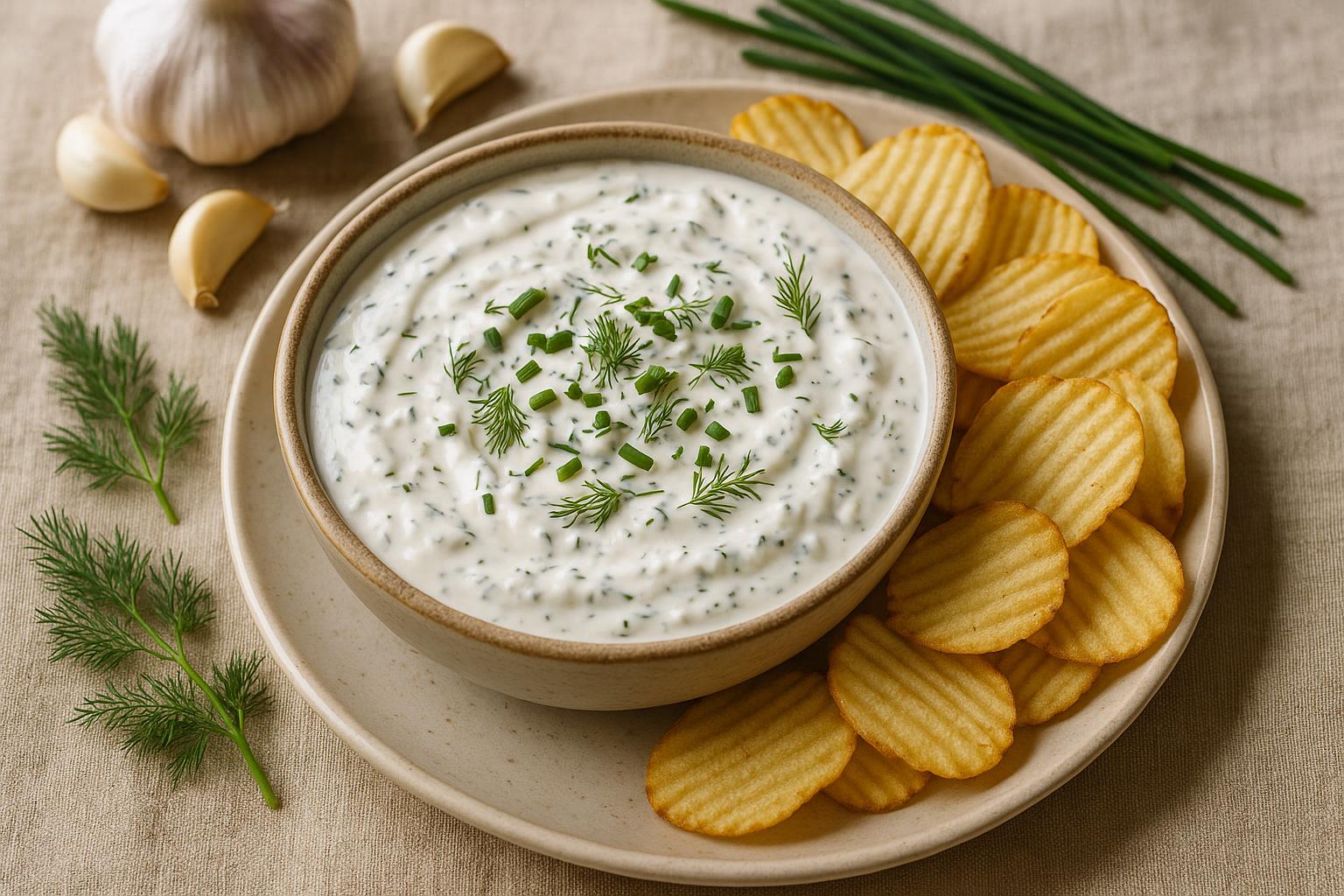 Salsa di yogurt all aglio e alle erbe