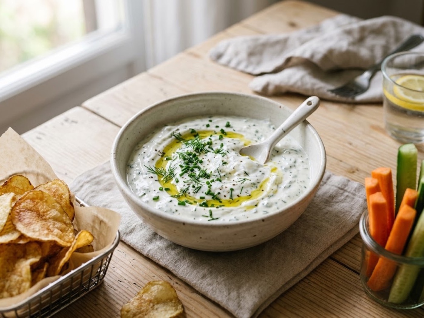 Salsa di yogurt all aglio e alle erbe