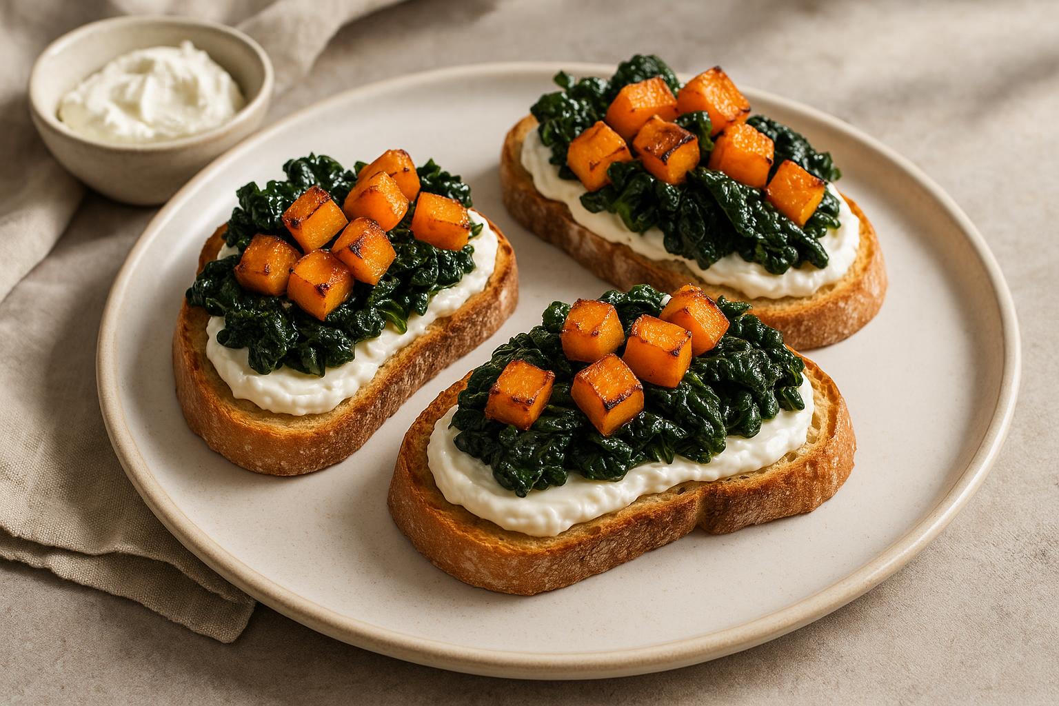 Bruschetta Zucca, Cavolo nero e Robiola