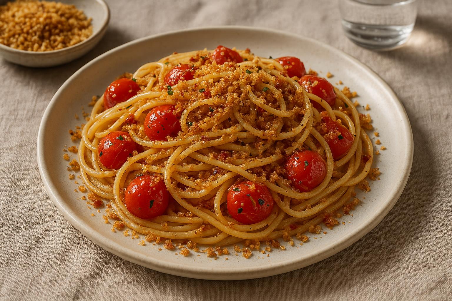 Spaghetti ammollicati con pomodorini