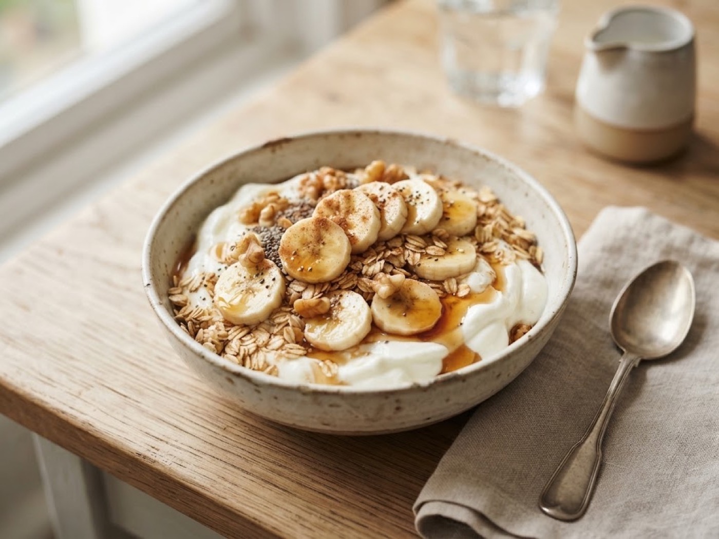 Yogurt greco con banana