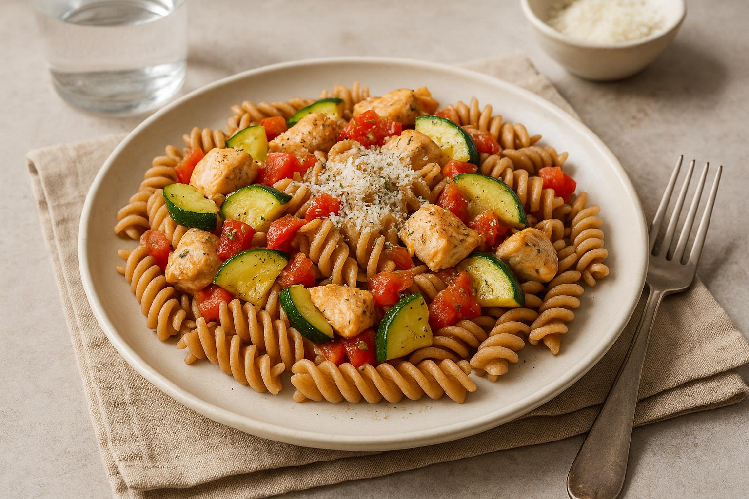 Pasta primavera al pollo