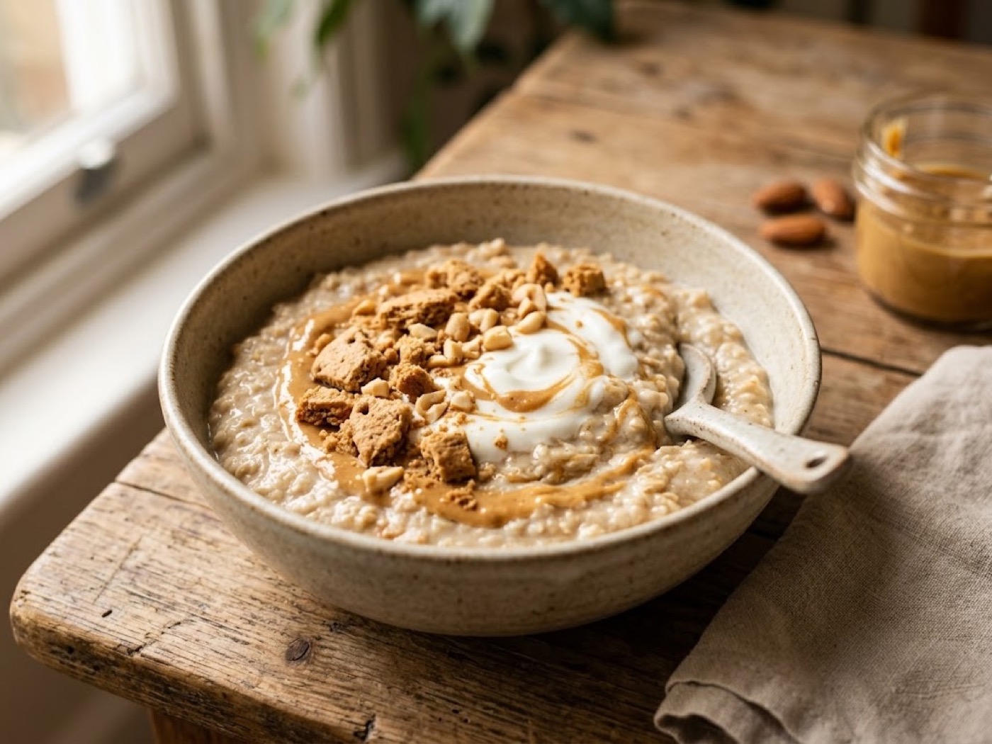 Porridge con burro d arachidi