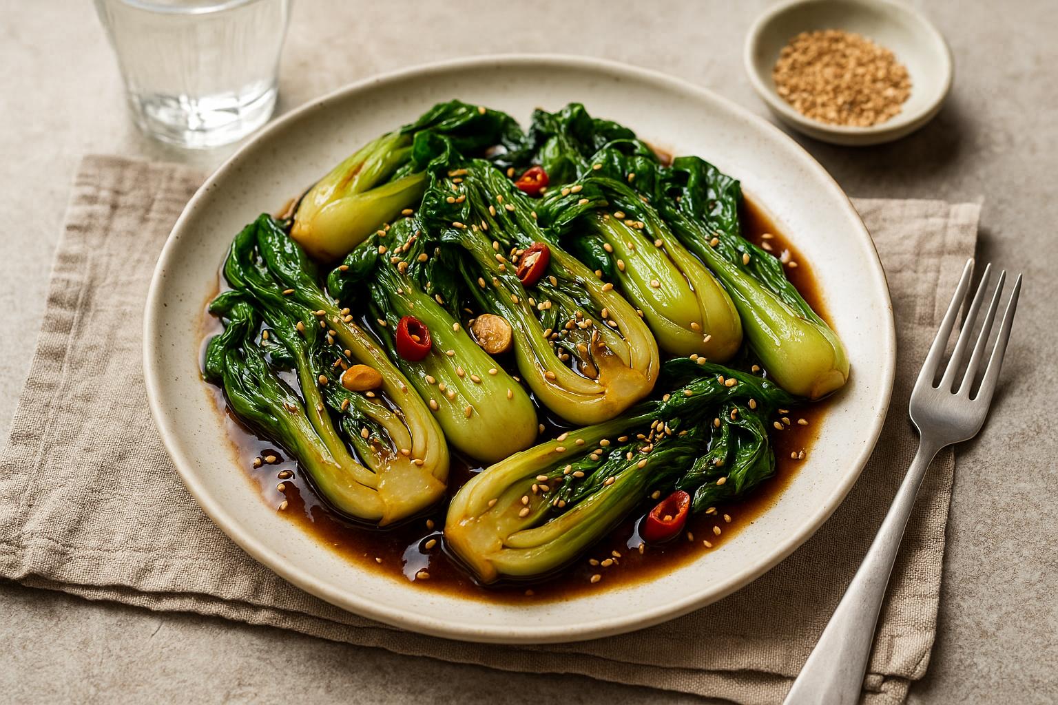 Pak choi in padella
