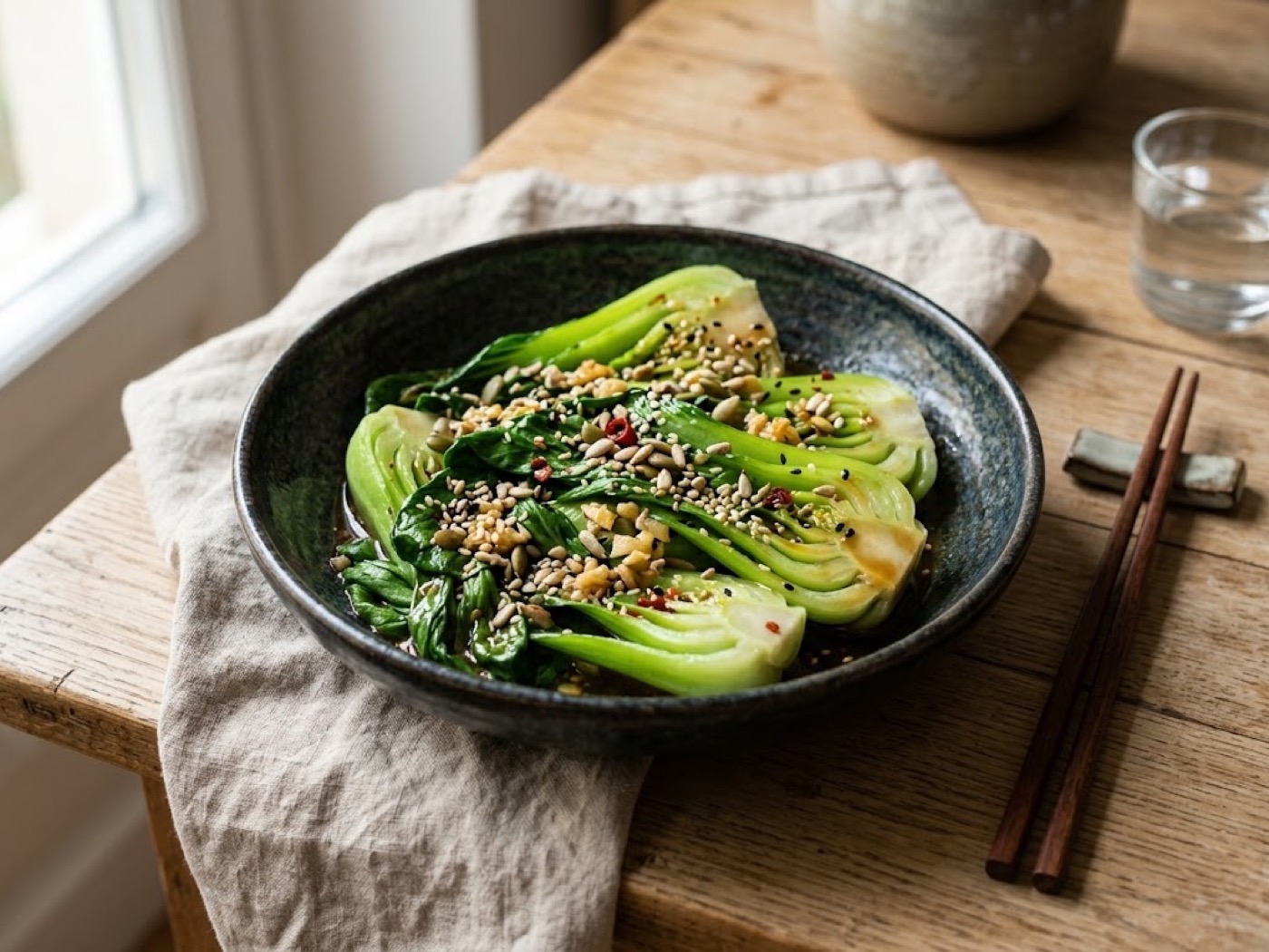 Pak choi in padella
