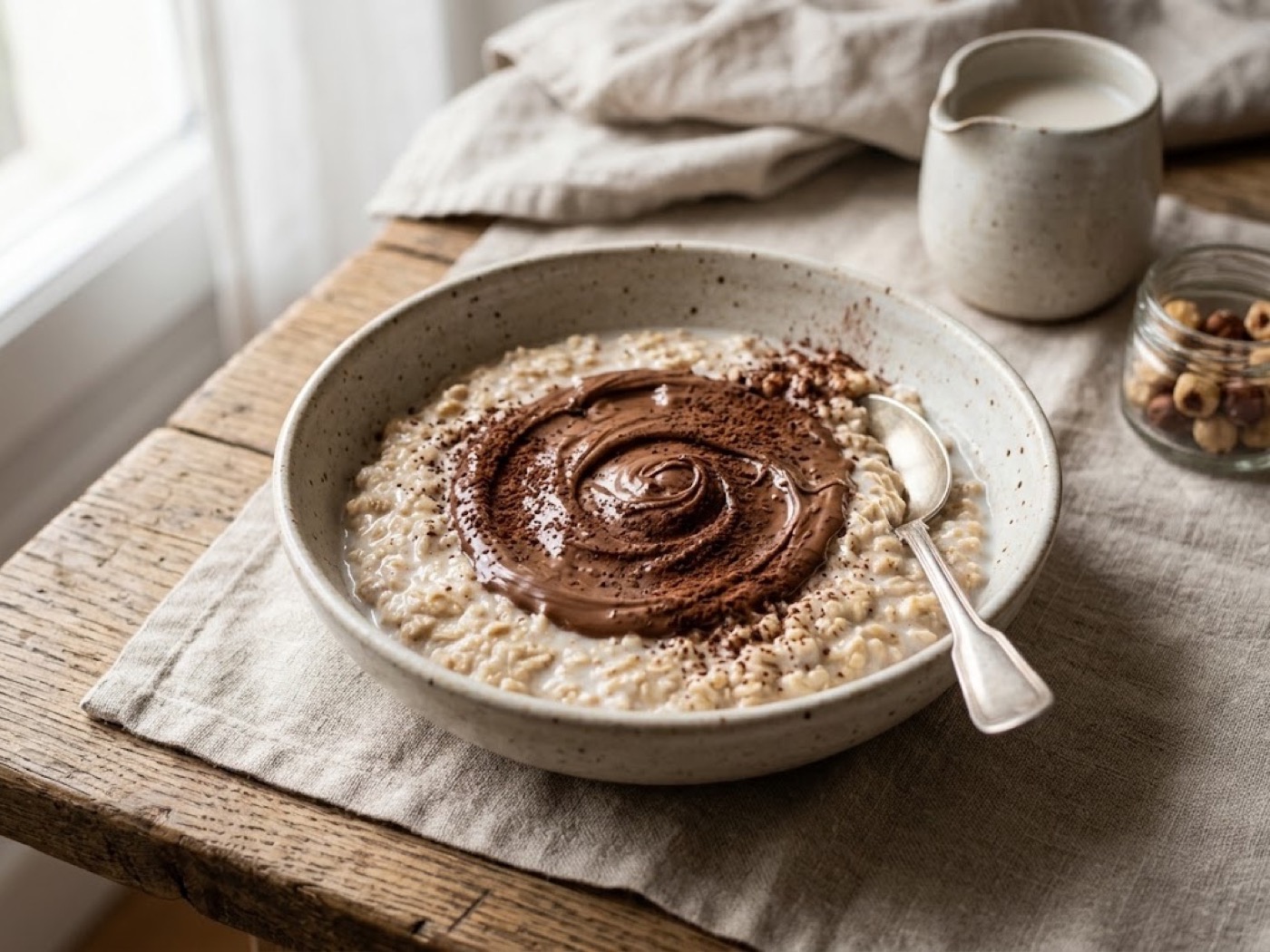 Porridge con nutella