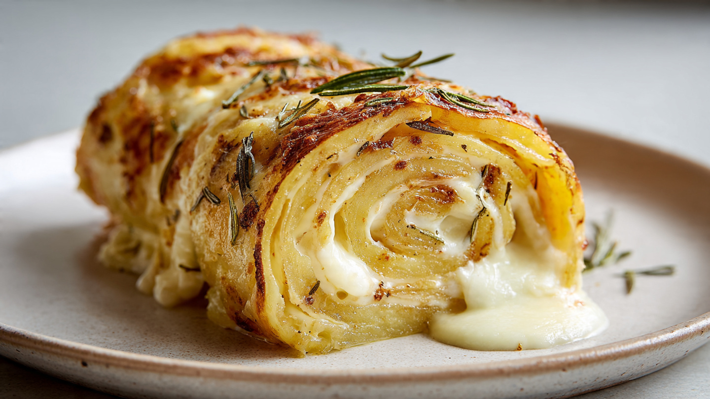 Rotolo di patate ripieno con provola