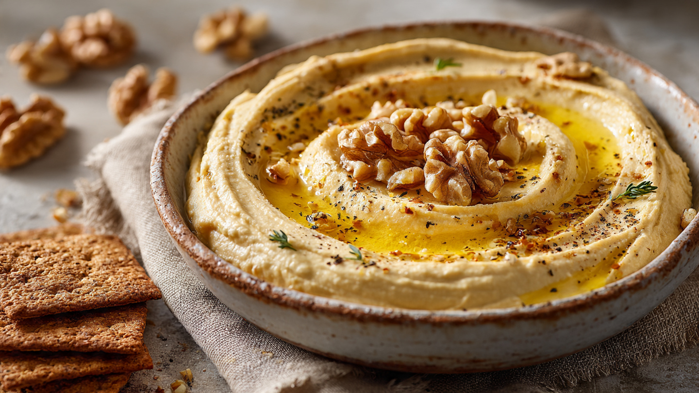 Hummus di ceci e noci