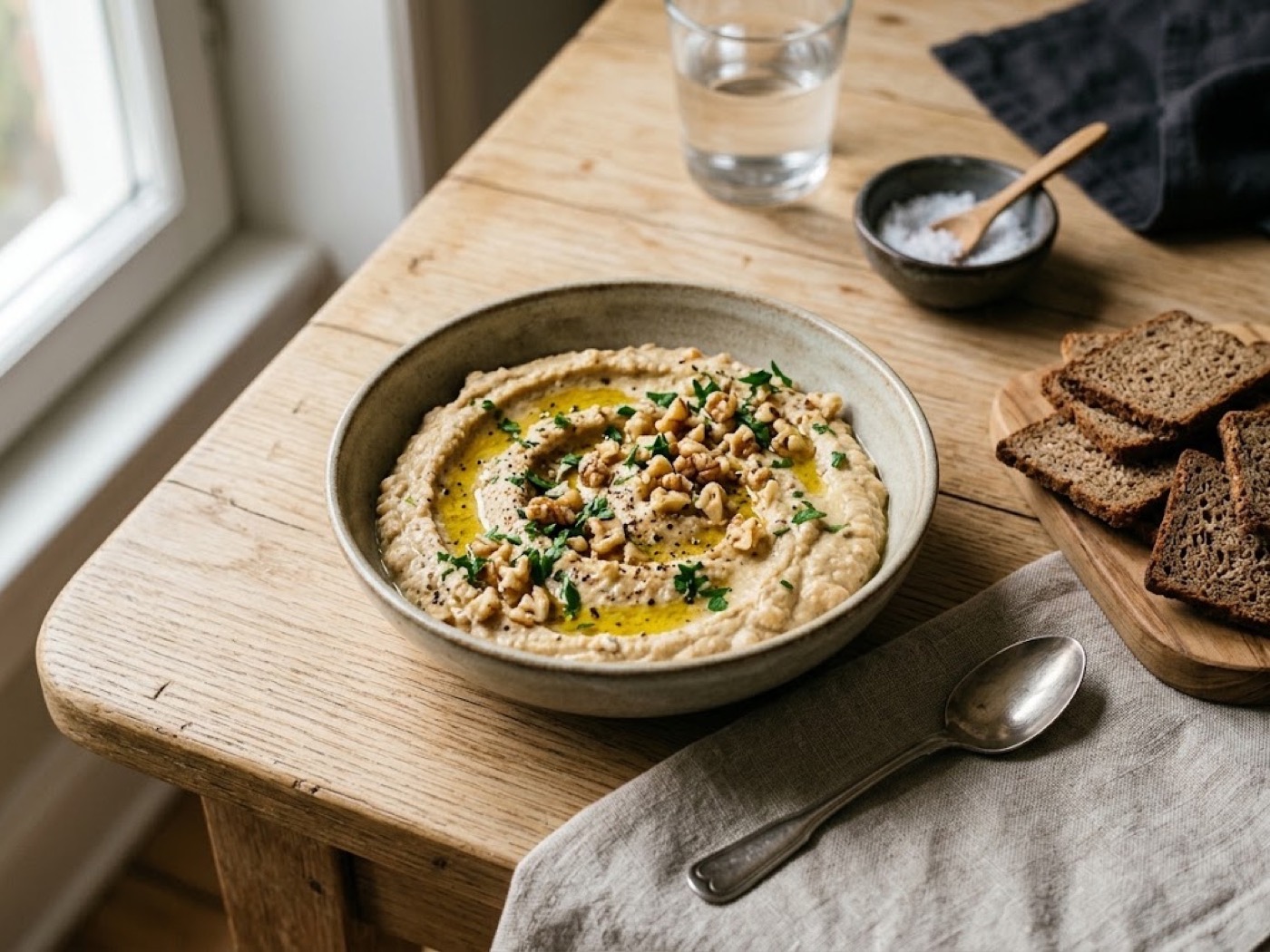 Hummus di ceci e noci