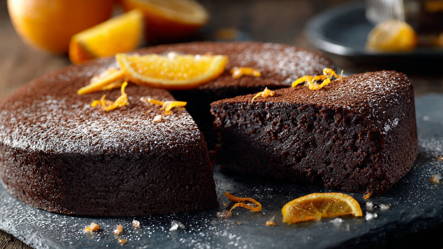 Torta morbida al cioccolato e arancia