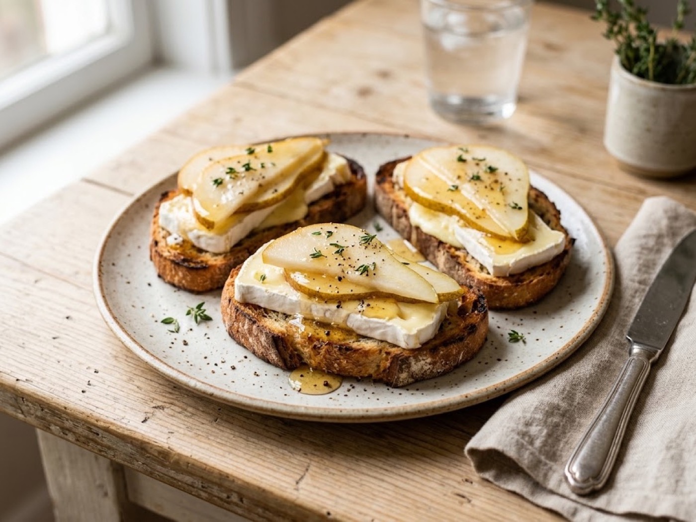 Bruschetta Brie e Pere