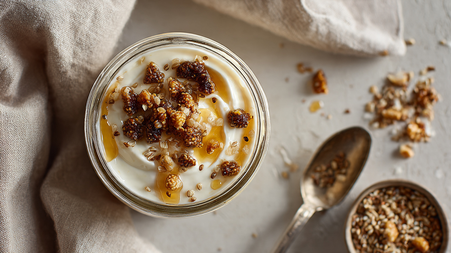 Yogurt fichi e semi di lino
