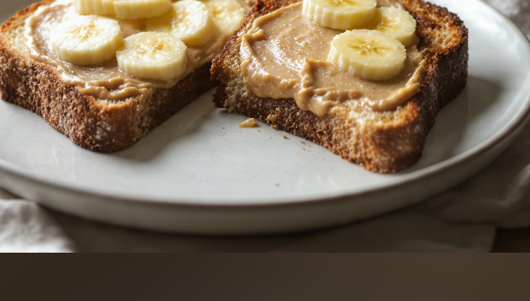 Toast banana e burro di mandorle