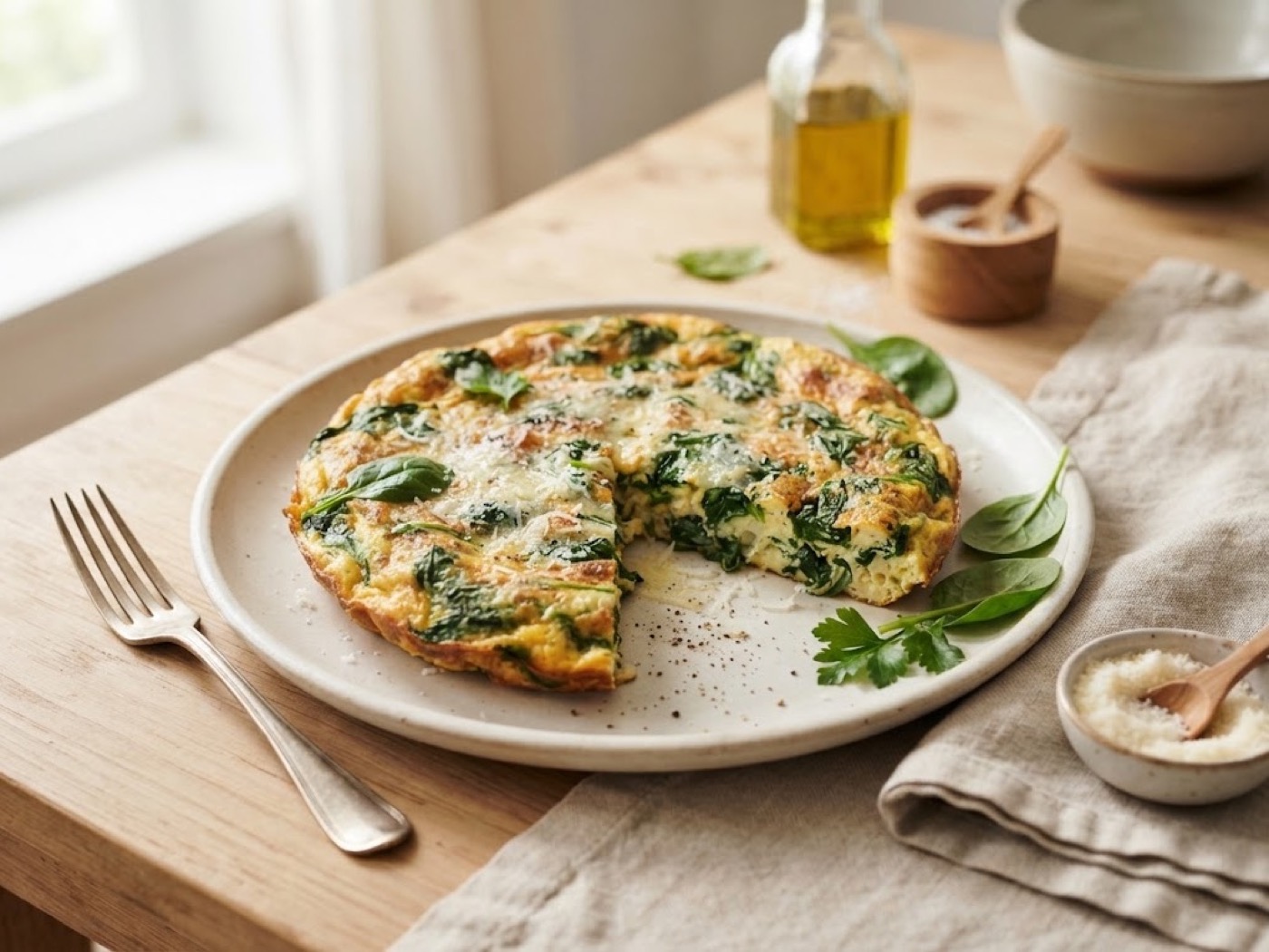 Frittata di spinaci