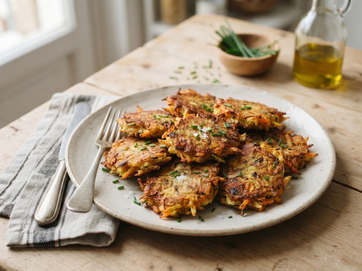 Frittelle di verdure in padella