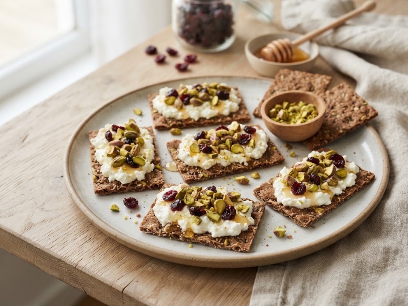 Crostini di pistacchi e ciliegie