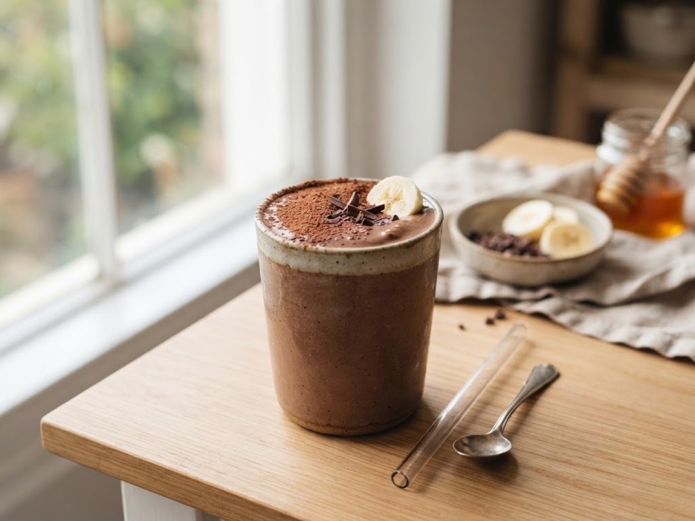 Frullato banana e cacao