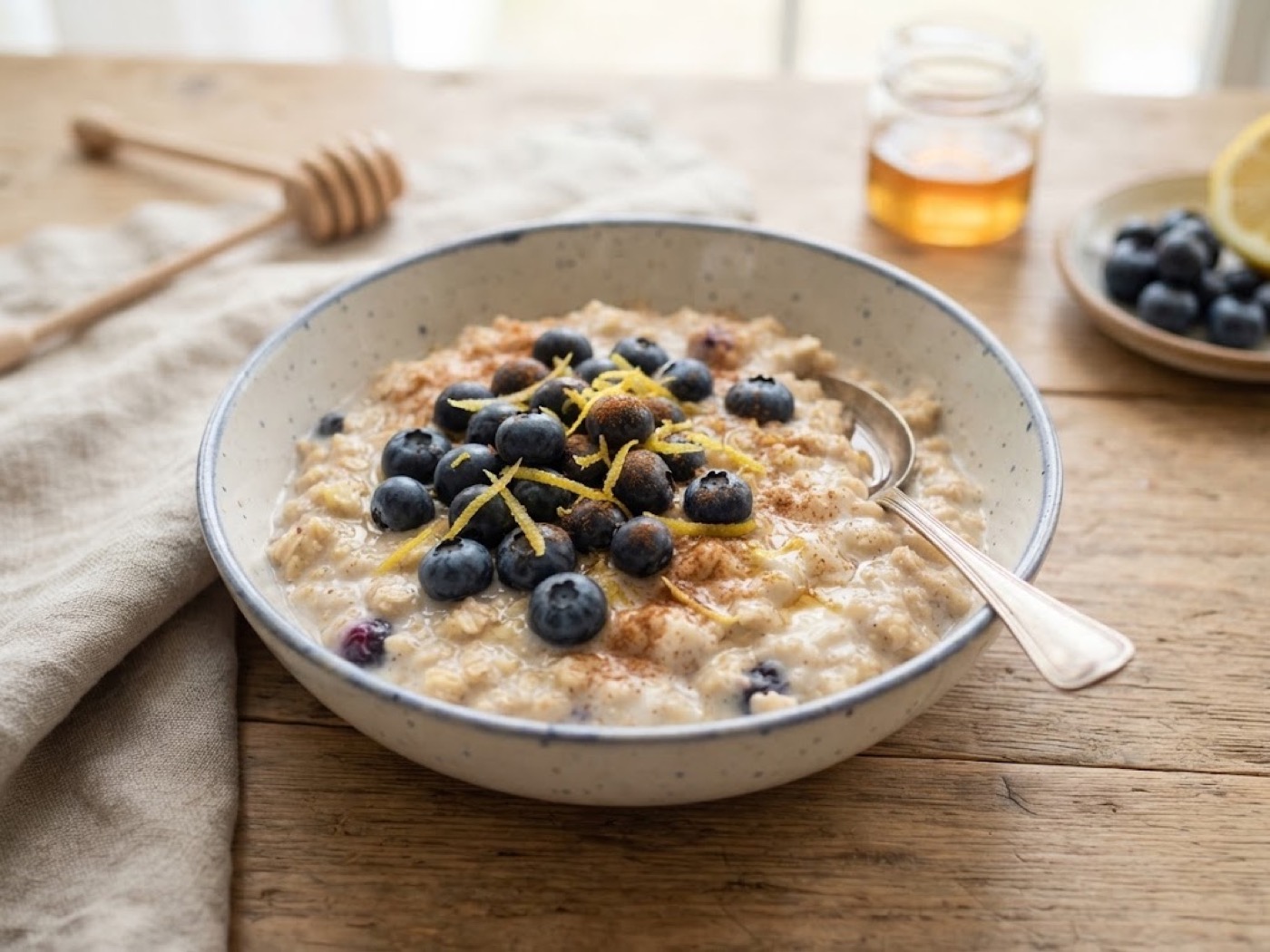 Porridge Limone e Mirtilli