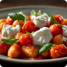 Gnocchi pomodoro fresco e burrata