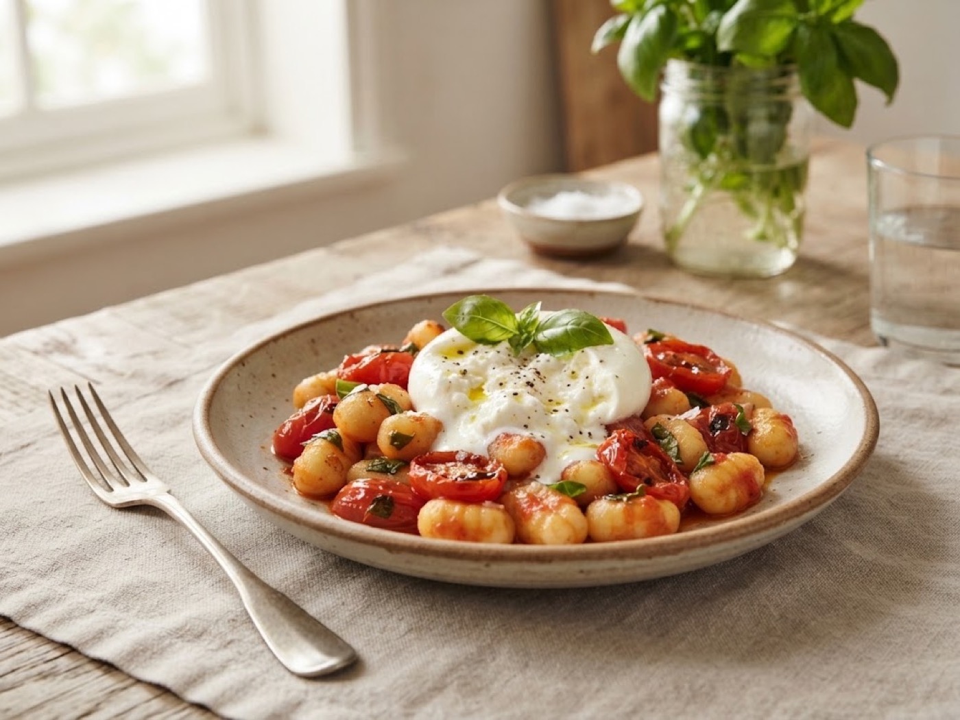 Gnocchi pomodoro fresco e burrata