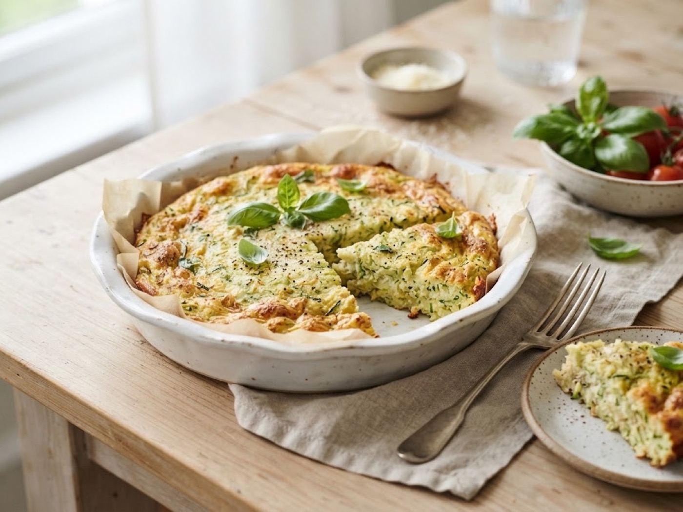 Frittata al forno con zucchine e ricotta