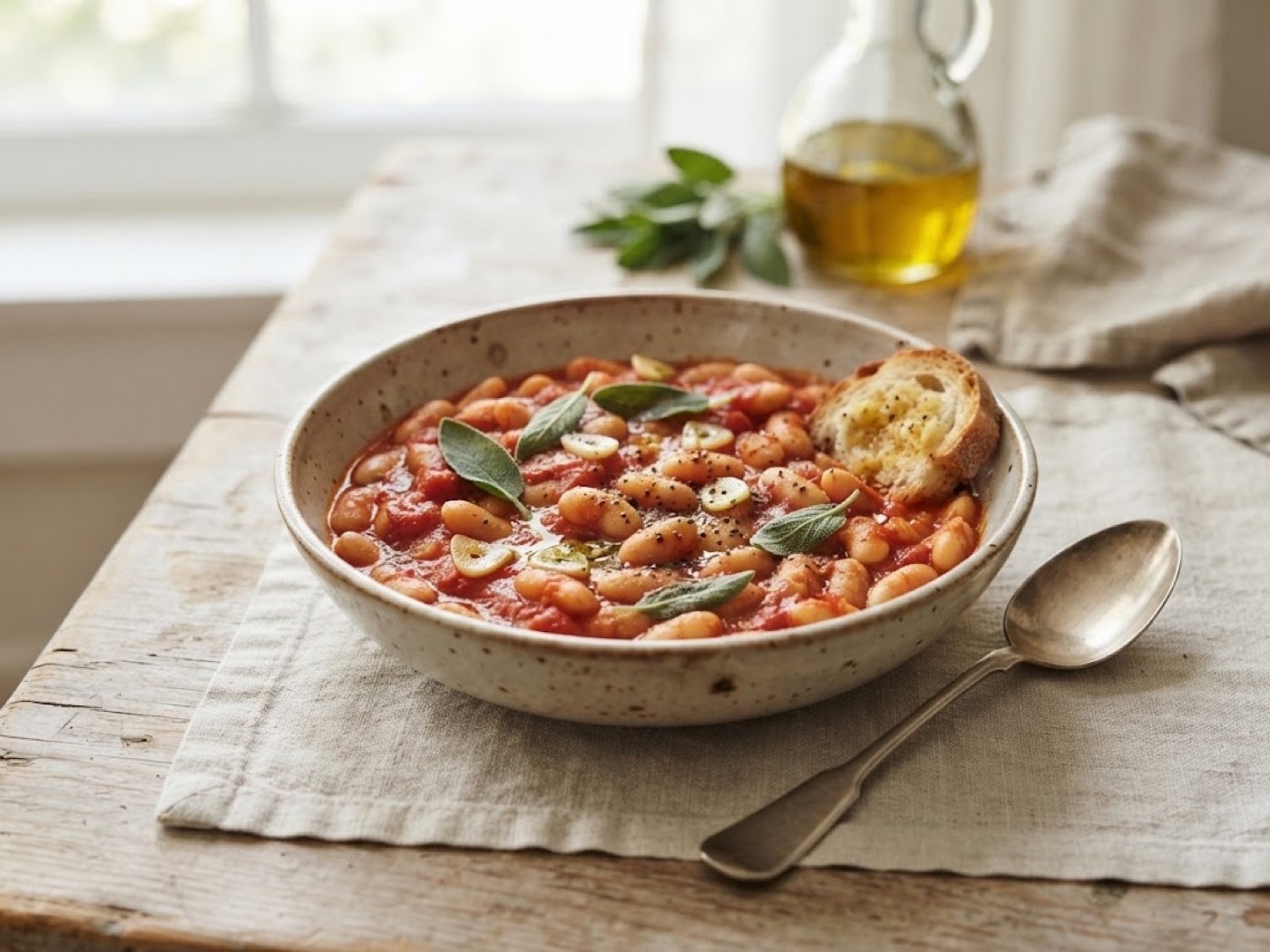Fagioli cannellini all'uccelletto