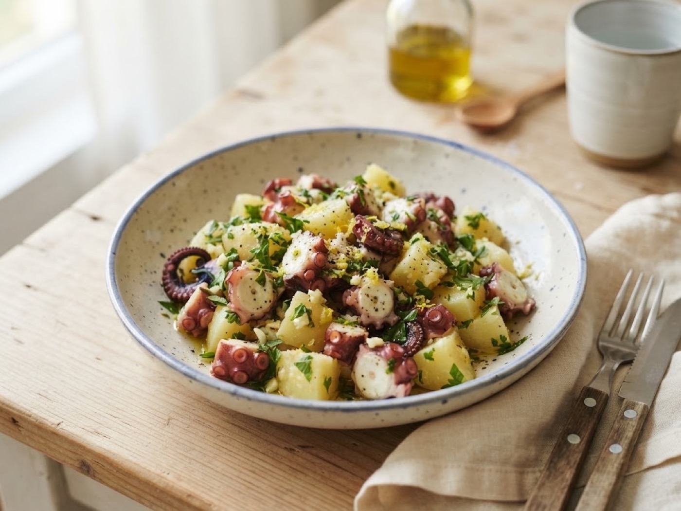 Polpo e patate al limone