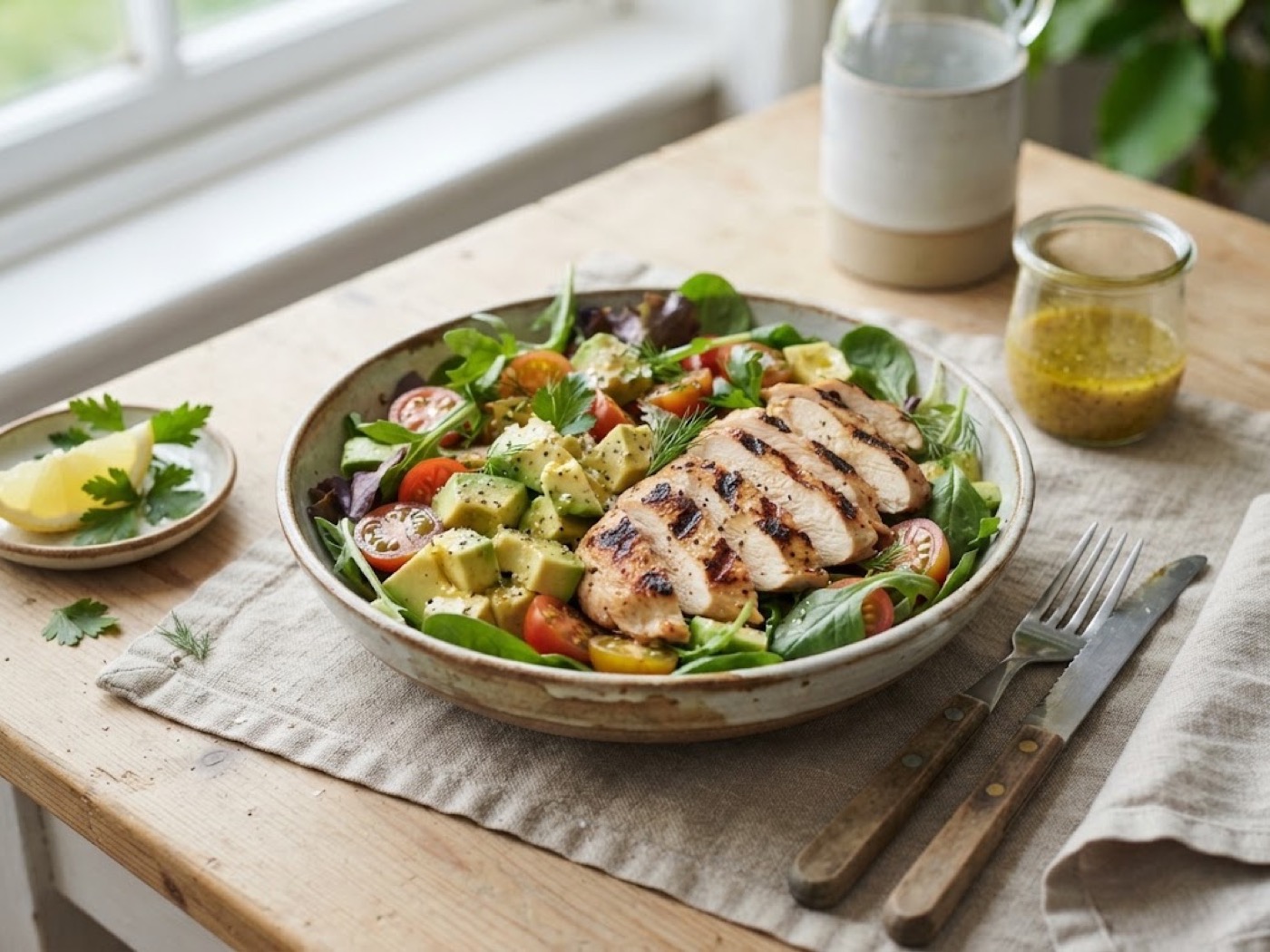 Insalata di pollo e avocado