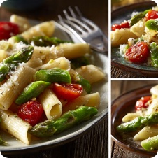 Pasta con asparagi e pomodorini