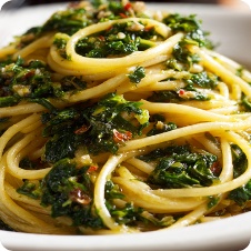 Pasta con erbette e acciughe