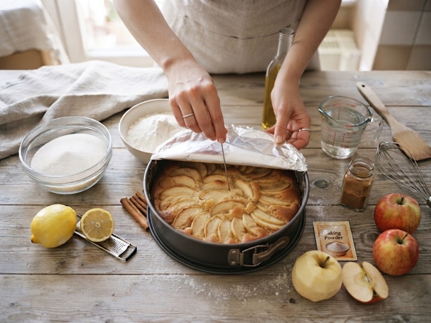 Torta di mele soffice, passaggio 6