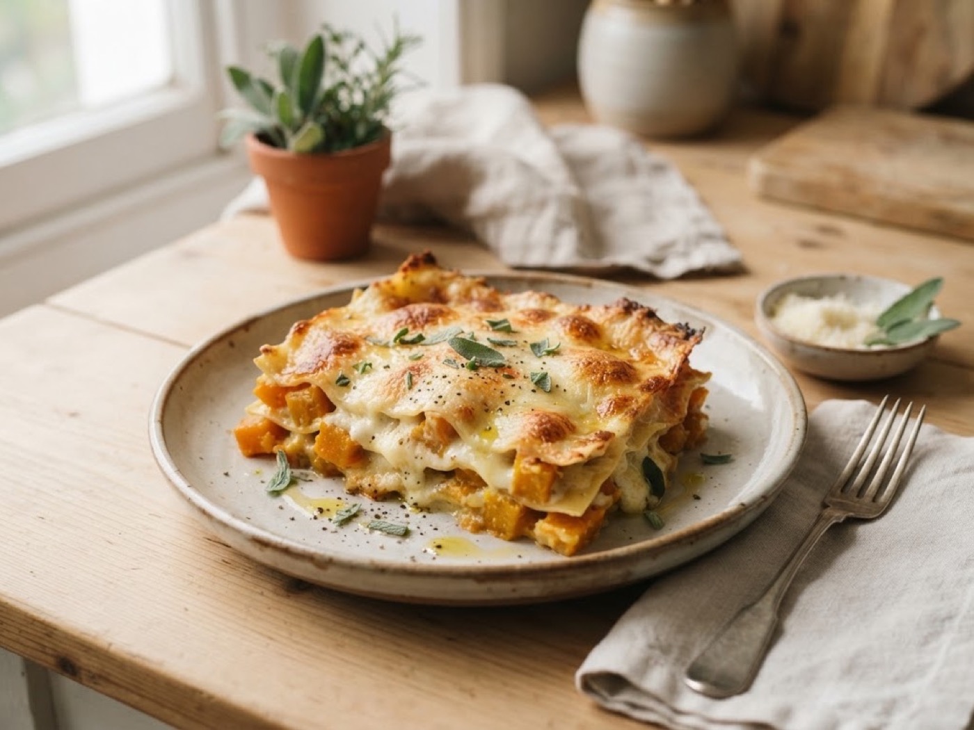 Lasagne zucca e taleggio