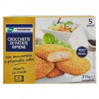 Crocchette di Patate Ripiene con Mozzarella e Prosciutto Cotto Surgelate  (63g x 5)