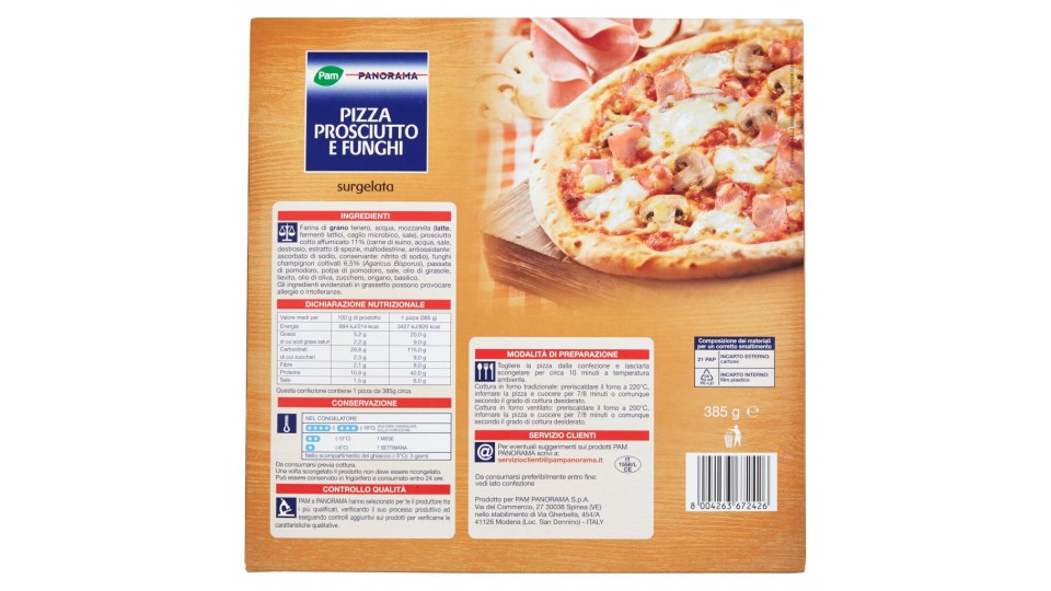Pizza Prosciutto e Funghi Surgelata Surgelati e Gelati Spesa Online