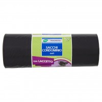 Sacchi Condominio Neri con Laccetto 70x110 Cm 10 Pz