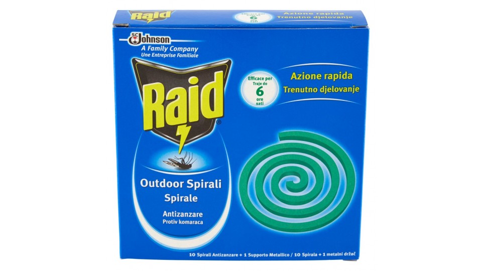 Outdoor Spirali Spirale Antizanzare 10 x 11,5 g