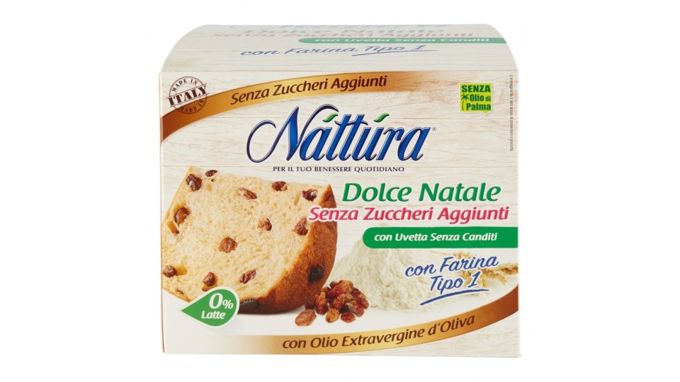 Dolce Natalizio senza Zucchero C/uvetta senza Canditi Nattura Gr 500