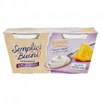 0,1% di Grassi Ananas Yogurt Magro con Frutta in Pezzi  ()