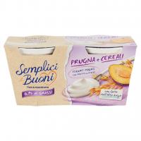 0,1% di Grassi Prugna e Cereali Yogurt Magro con Frutta in Pezzi  (125g x 2)