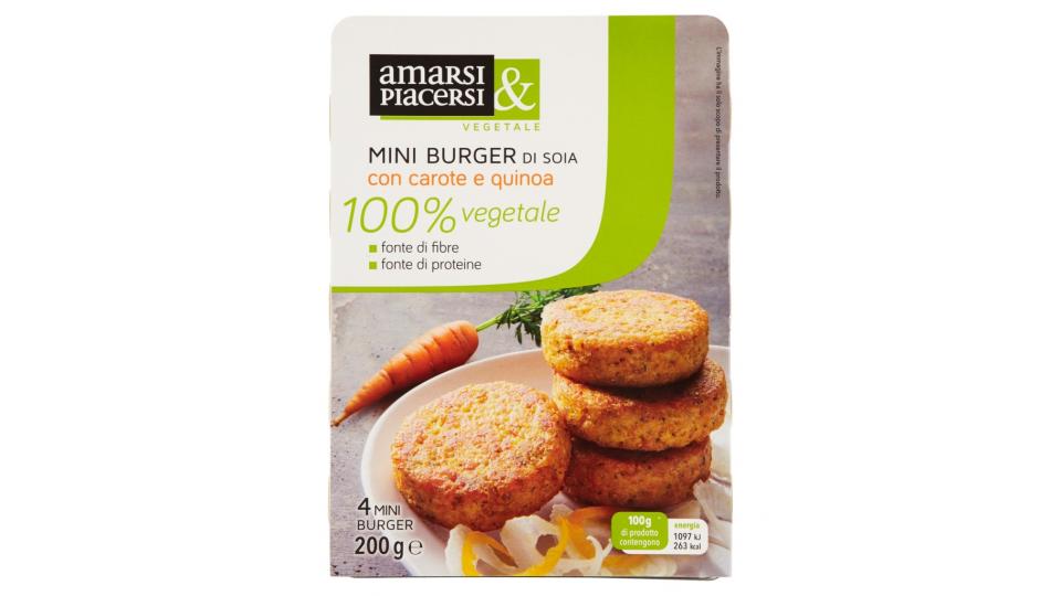 Mini Burger di Soia con Carote e Quinoa 4 x 50 g