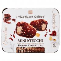 Mini Stecchi Gelato alla Panna Gusto Nocciola con Doppia Copertura il Viaggiator Goloso
